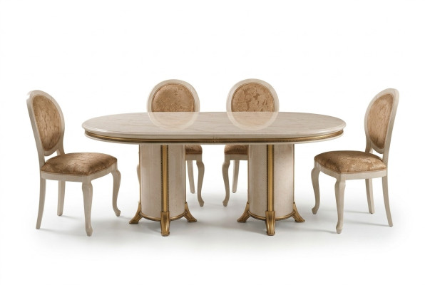 Set da sala da pranzo italiano arredoclassic con 7 pezzi: sedia, tavolo da pranzo.
