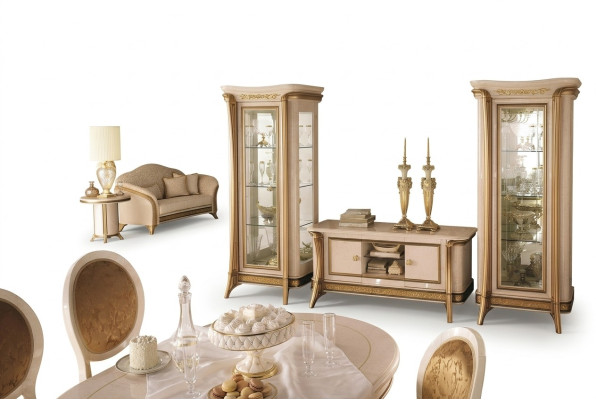 Set mobili soggiorno madia soggiorno 2x vetrina 3 pezzi parete attrezzata arredoclassic