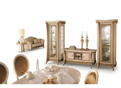 Set mobili soggiorno madia soggiorno 2x vetrina 3 pezzi parete attrezzata arredoclassic