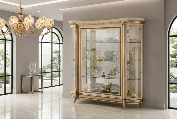 Vetrina Armadio Vetrine classiche Armadi soggiorno Credenza arredoclassico