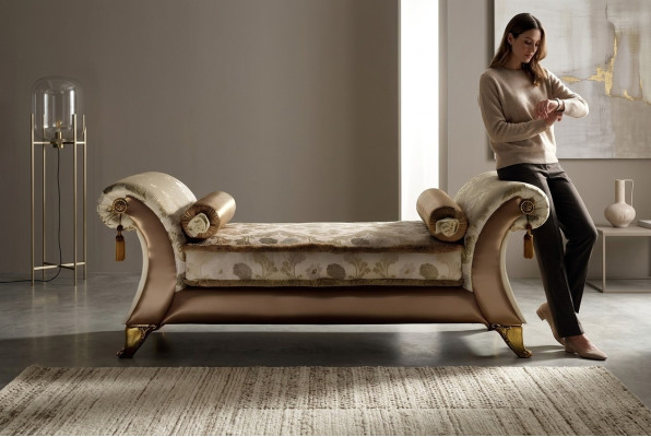 Chaiselounge Lettino Divano Chaise Couch Sofa Lounge Sedile Imbottito Club arredoclassic