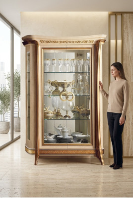 Mobili design in legno stile classico Vetrina barocca Mobili italiani credenza