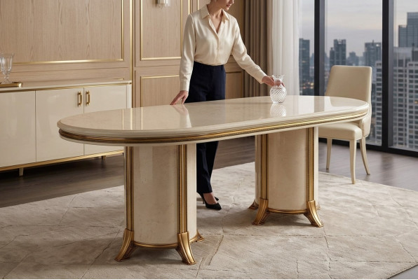 Sala da pranzo Soggiorno Classico Beige arredoclassic Tavolo da pranzo Design Tavolo Legno  Sala da pranzo Soggiorno Classico Beige arredoclassic Tavolo da pranzo Design Tavolo Legno