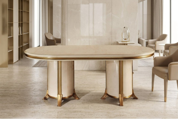 Sala da pranzo Soggiorno Classico Beige arredoclassic Tavolo da pranzo Design Tavolo Legno  Sala da pranzo Soggiorno Classico Beige arredoclassic Tavolo da pranzo Design Tavolo Legno