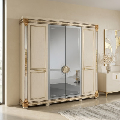 Armadio per abiti di lusso Armadi a specchio Mobili dai designer Abitazioni in legno nuove