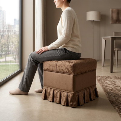 Design sgabello banca Pouf di lusso poggiapiedi mobili imbottito sgabello da seduta arredoclassico