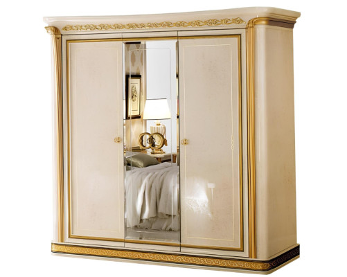 Armadio in legno per camera da letto con 3 porte, armadi di lusso arredoclassic.
