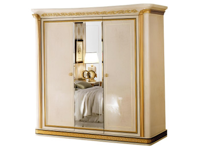Armadio in legno per camera da letto con 3 porte, armadi di lusso arredoclassic.