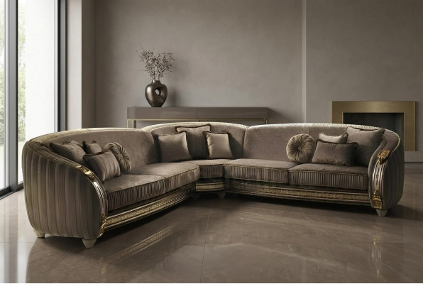 Divano a L in pelle, divano, divano ad angolo design per arredamento.