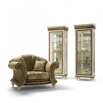 Sedia di design in tessuto di lusso per TV divano poltrona relax lounge Nuovo