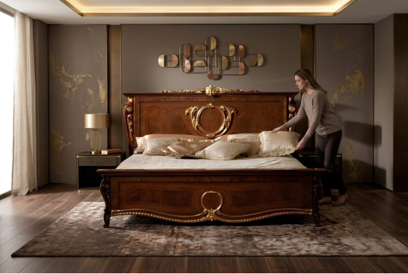 Mobili da camera da letto italiani Letto matrimoniale imbottito Design di lusso Letti matrimoniali Ehe Neu