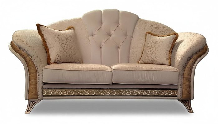 Divano 2 posti design divano imbottito classico in tessuto arredoclassic due posti.