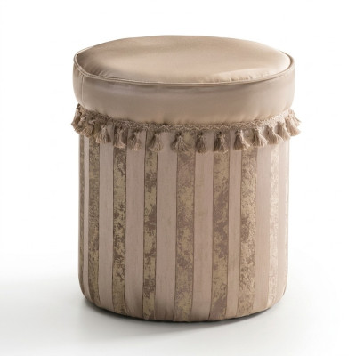 Design Sgabello Design Imbottito Pouf Poggiapiedi Sedile Tessuto Chaise Longue Pufa