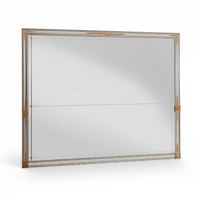 Specchio con cornice di legno, specchio da parete, mobile da parete di design classico.