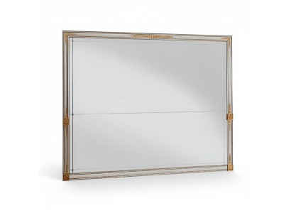 Specchio con cornice di legno, specchio da parete, mobile da parete di design classico.