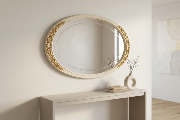 Design specchio specchio da parete cornice in legno specchio appeso lusso mobili italiani