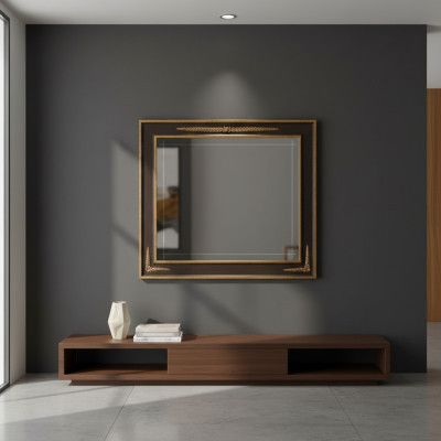 Specchio da parete classico di design, modello rettangolare arredoclassic.