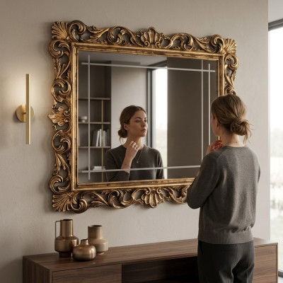 Specchio di design classico Mobili italiani Specchio da parete in vetro arredoclassic Nuovo