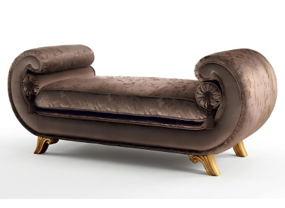 Soggiorno Salotto Mobili Classico Divano Design Marrone Tessile Chaise Longue Nuovo