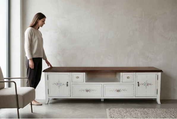 Comodino Sideboard Comodini Armadio da soggiorno Comodini Armadio TV in legno massello