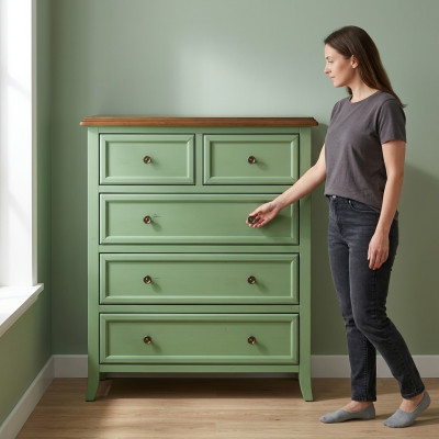 Verde cassettiera credenza armadietto mobile in vero legno nuovi