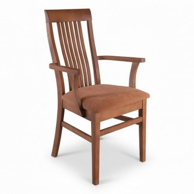 Sedie Sedia Poltrona Tessuto Massiccio Legno Pelle Lounge Poltrona Massiccia Imbottita