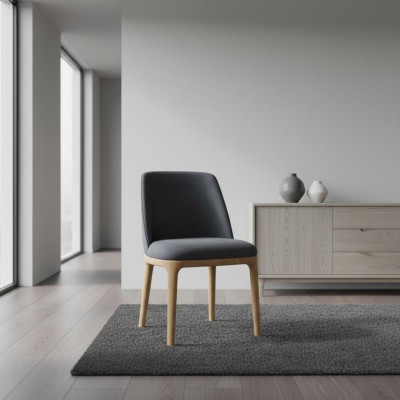 Sedia design poltrona poltrone sedie lounge legno massiccio tessuto legno poltrona nuova