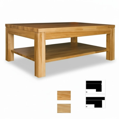 Tavolino da salotto Tavolo in legno Legno massiccio Legno Naturale Tavolino da salotto Tavolo 120x80 Tavolini da salotto