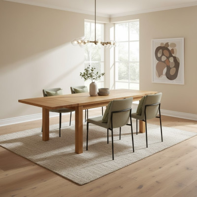 Tavolo da pranzo in legno, tavoli da soggiorno e da pranzo in legno massello 180x90 cm.