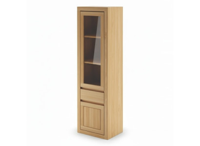 Mobile in legno Vetrina in vetro Armadio da soggiorno in legno massello fatto a mano