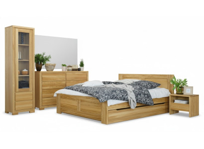 Camera da letto Mobili 3 pezzi Set Letto Comodini 2x Letti Legno vero Legno massello