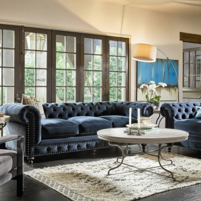 Chesterfield divano divano set divano imbottito in tessuto pelle
