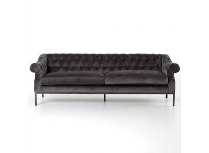 Divano Chesterfield in tessuto imbottito in pelle decorativa Couchen Polster Set
