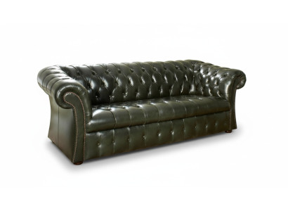 Verde Chesterfield divano a 3 posti design di lusso