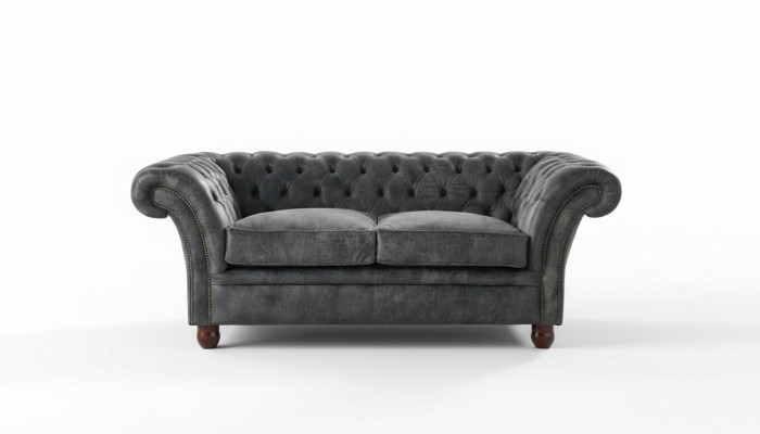 Divano Chesterfield in tessuto o pelle divano divano imbottito imbottito 2 posti.