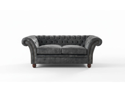 Divano Chesterfield in tessuto o pelle divano divano imbottito imbottito 2 posti.