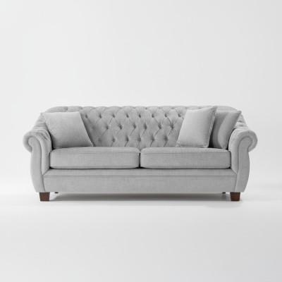 Divano Chesterfield in stoffa imbottita divano divanetto imbottito 3 posti.