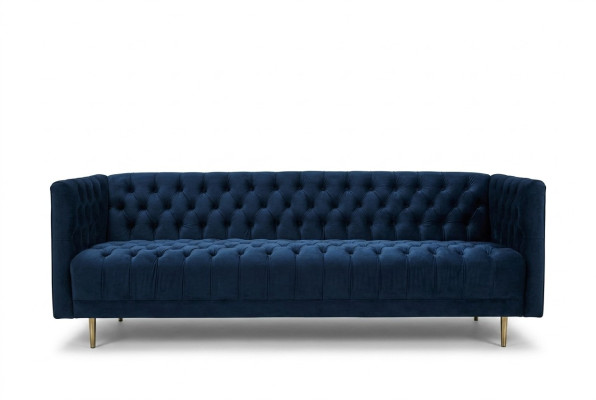 Divano Chesterfield in tessuto o in pelle per 4 persone.