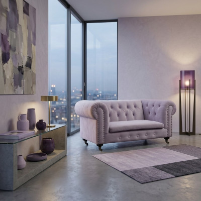Chesterfield 2 posti Classico lusso Barocco Rococò Divano Tessuto in pelle Couch