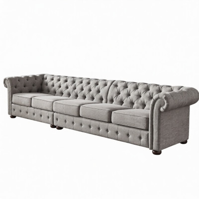 Chesterfield soggiorno arredamento divano divano cinque posti tessile
