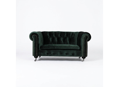 Chesterfield 2 posti Classic Luxury Baroque Rococo Divano Tessuto Pelle Divano Nuovo