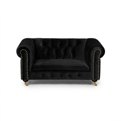 Chesterfield 2 posti classica lussuosa barocca rococò divano in tessuto in pelle
