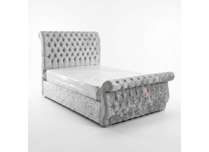 Velluto Chesterfield Letto Design Classico Struttura Letto Imbottita Letti Nuovi
