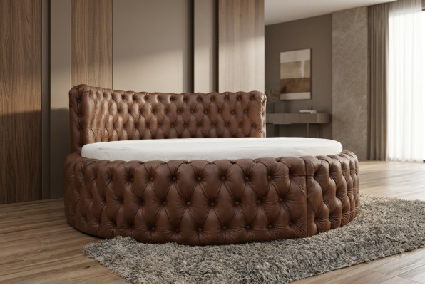 Designer Letto Camera da letto Letti Tessuto Pelle Hotel Lusso Imbottiti Velluto