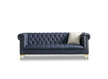 Mobili in stile inglese Chesterfield Divano a tre posti in rosa e turchese Divano a tre posti blu