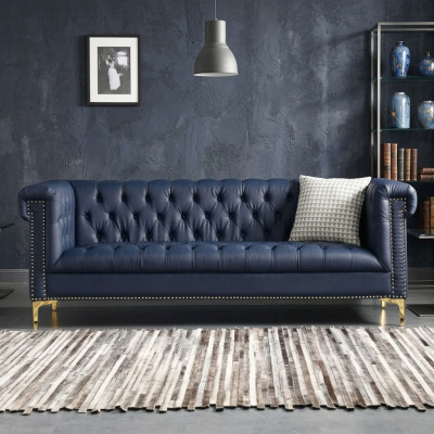 Chesterfield divano in pelle design lussuoso classico sofà a tre posti nuovo