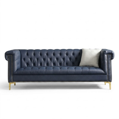 Chesterfield divano in pelle design lussuoso classico sofà a tre posti nuovo