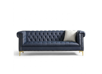 Chesterfield divano in pelle design lussuoso classico sofà a tre posti nuovo