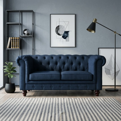 Mobili in stile inglese Chesterfield Divano a due posti Rosa Variopinto Giallo Blu Sofa