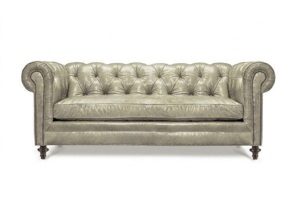 Chesterfield divano di lusso in pelle imbottito 3 posti nuovo.